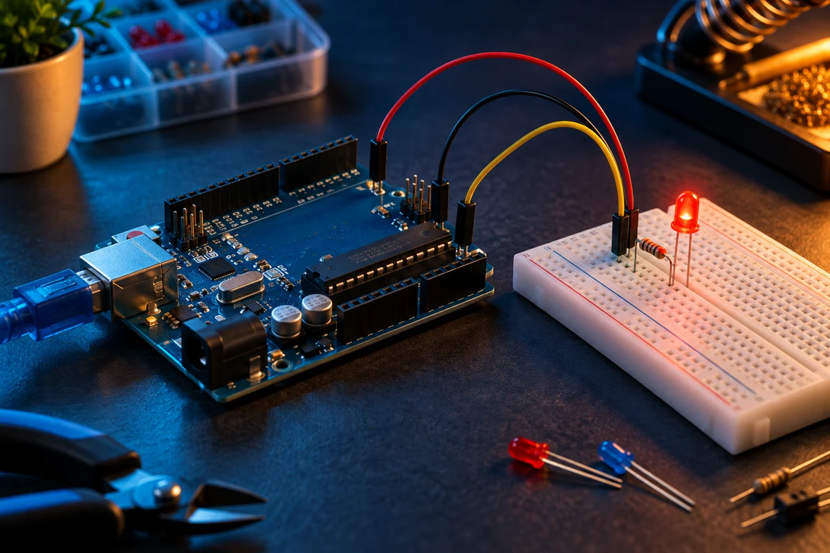 Breadboard, LED and resistor basics